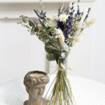 Bouquet de fleurs séchées et bougie Skyros
